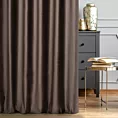 Zasłona szyta na taśmie fala ciemnobrązowa z miękkiej półmatowej tkaniny welwetowej