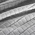 Koc  200x220 cm srebrny miękki w dotyku z wytłaczanym wzorem w kosteczkę CINDY 2 DESIGN 91 Eurofirany