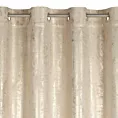 Zasłona jasnobeżowo, złota zdobiona błyszczącym przecieranym wzorem z welwetu 140x250 cm przelotka RENIA  Eurofirany