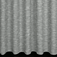 Zasłona szyta na taśmie 8 cm popielata z matowej luźnotkanej tkaniny z efektem melanżu, wykończona obciążnikiem