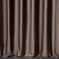 Zasłona szyta na taśmie fala ciemnobrązowa z miękkiej półmatowej tkaniny welwetowej