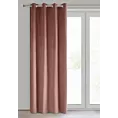 Zasłona ciemnoróżowa z gładkiego welwetu 140x250 cm przelotka PIERRE Eurofirany