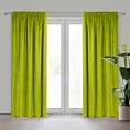 Zasłona oliwkowa z gładkiego welwetu 140x300 cm taśma PIERRE Eurofirany