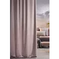 Zasłona szyta na taśmie fala ENYA pudrowo różowa z miękkiej półmatowej tkaniny welwetowej