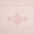Ręcznik kąpielowy 70x140 cm bawełniany kolor różowy z haftowanym ornamentem na bordiurze 600 g/m2 KLAS 2 Eurofirany