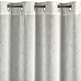 Zasłona biała zdobiona szenilowym haftem w liście 140x250 cm przelotki - ILENA Eurofirany