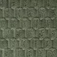 Koc 200x220 cm ciemnooliwkowy miękki w dotyku z wytłaczanym wzorem 3D CINDY 6 Design 91