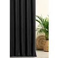 Zasłona szyta na taśmie 5 cm czarna z miękkiej tkaniny o welurowej strukturze