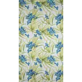 Zasłona biała w niebieskie kwiaty 140x250 cm przelotka MARI Eurofirany