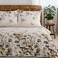 Pościel 220x200 cm z satyny bawełnianej kolor jasnokremowy, beżowy z roślinnym wzorem SPRING 41 Eurofirany