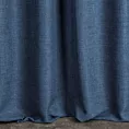Zasłona szyta na taśmie fala LOVELY ciemnoniebieska z widocznym ozdobnym splotem, o naturalnym charakterze