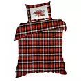 Pościel świąteczna 140x200 cm bawełniana kolor czerwony, biały z motywem kraty BLISS Eurofirany