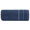 Ręcznik kąpielowy 70x140 cm bawełniany kolor granatowy z kontrastującymi paseczkami 500 g/m2 SUZI Eurofirany