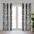 Zasłona stalowo, szampańska z przecieranym nadrukiem, welwetowa 135x250 cm przelotka SOFI Eurofirany