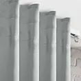 Zasłona srebrna zaciemniająca 140x300 cm taśma imitująca flex MILAN Eurofirany