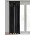 Zasłona czarna z matowej gładkiej tkaniny 140x270 cm taśma RITA Eurofirany