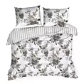 Pościel 220x200 cm bawełniana kolor biały, stalowy z wzorem dużych kwiatów SPRING 39 Eurofirany