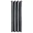 Zasłona grafitowa z matowego welwetu 140x250 cm przelotka MELANIE Eurofirany
