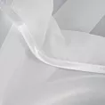 Firana biała z gładkiego woalu wycięta w lekki łuk zakończona satynową lamówką 400x145 cm taśma AGA Eurofirany