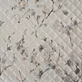 Narzuta welwetowa kremowo, jasnoszara 200x220 cm zdobiona nadrukiem kwiatu jabłoni BLINK 5 EUROFIRANY PREMIUM