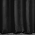 Zasłona szyta na taśmie fala ADESSA czarna z miękkiej tkaniny o welurowej strukturze