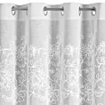 Zasłona biała zdobiona szenilowym haftem roślinnym 140x250 cm przelotki - LILY Eurofirany