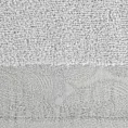 Ręcznik do rąk 30x50 cm bawełniany kolor jasnoszary,srebrny z żakardową bordiurą w liście 400 g/m2 AGIS Eurofirany