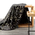 Koc  150x200 cm czarno, złoty z połyskującym nadrukiem marmurku GLAMO DESIGN 91 Eurofirany