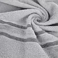 Ręcznik kąpielowy 50x90 cm bawełniany kolor srebrny w kontrastujące pasy 500 g/m2 DINA Eurofirany