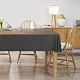 Obrus szyty grafitowy z miękkiej tkaniny o welurowej strukturze