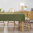 Obrus szyty DORA - HIT oliwkowy z miękkiej tkaniny o welurowej strukturze