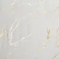 Zasłona biało, złocista zdobiona błyszczącym marmurkiem z welwetu, złote przelotki 140x250 cm przelotka MOLLY Eurofirany