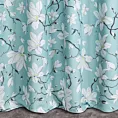 Tkanina zasłonowa o zamszowym chwycie z nadrukiem kwiatów Eurofirany