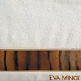 Ręcznik do rąk 30x50 cm bawełniany kolor kremowy,czarny z designerską bordiurą 500 g/m2 EVA 23 Eva Minge Eurofirany