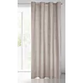 Zasłona beżowo, srebrna z nadrukiem pepitki z welwetu 140x250cm przelotka DARCY Eurofirany