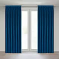 Zasłona granatowa z welwetowej tkaniny 80x270 cm system flex - MELANIE Eurofirany