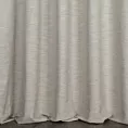 Zasłona szyta na taśmie fala szarobeżowa z tkaniny z dodatkiem lnu, z melanżowym splotem ekologiczna