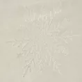 Koc świąteczny 150x200 cm kremowy, złoty zdobiony nadrukiem śnieżynek Eurofirany