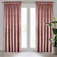 Zasłona ciemnoróżowa z tkaniny welwetowej 140x270 cm taśma ROSA Design 91 Eurofirany