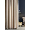 Zasłona szyta na taśmie fala VISCAYA jasnobeżowa z melanżowej i miłej w dotyku tkaniny Italissima