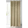 Zasłona beżowa z wytłaczanym wzorem, welwetowa 140x250 cm przelotka ARETA Eurofirany