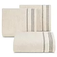 Ręcznik do rąk 30x50 cm bawełniany kolor beżowy z delikatną ozdobną bordiurą 500 g/m2 AMANDA Eurofirany