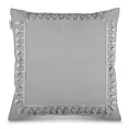 Poszewka na poduszkę 45x45 cm z bawełny dekorowana ozdobną pasmanterią szara BOHO Eurofirany