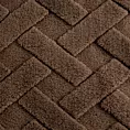 Koc flano 200x220 cm ciemnobrązowy zdobiony wytłaczanym wzorem CARO DESIGN 91 Eurofirany