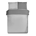 Pościel 220x200 cm gładka z satyny bawełnianej kolor jasnoszary, stalowy DINA Diva Line Eurofirany