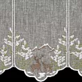 Tkanina firanowa zazdrostka zdobiona świątecznym zimowym haftem Eurofirany