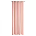 Zasłona pudrowo różowa z matowej gładkiej tkaniny 140x250 cm przelotka RITA Eurofirany
