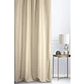 Zasłona szyta na flexach LUXOR beżowa z eleganckiej lśniącej tkaniny o drobnym splocie