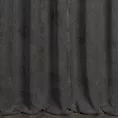 Zasłona szyta na taśmie fala grafitowa z miękkiej matowej tkaniny szenilowej o naturalnym splocie