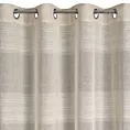Firana beżowa zdobiona szenilowymi pasami 140x250 cm przelotka AGATA Eurofirany